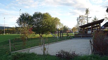 Boule Bahn beim Gasthaus Waldeck